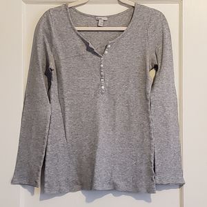 Gray Cotton Henley